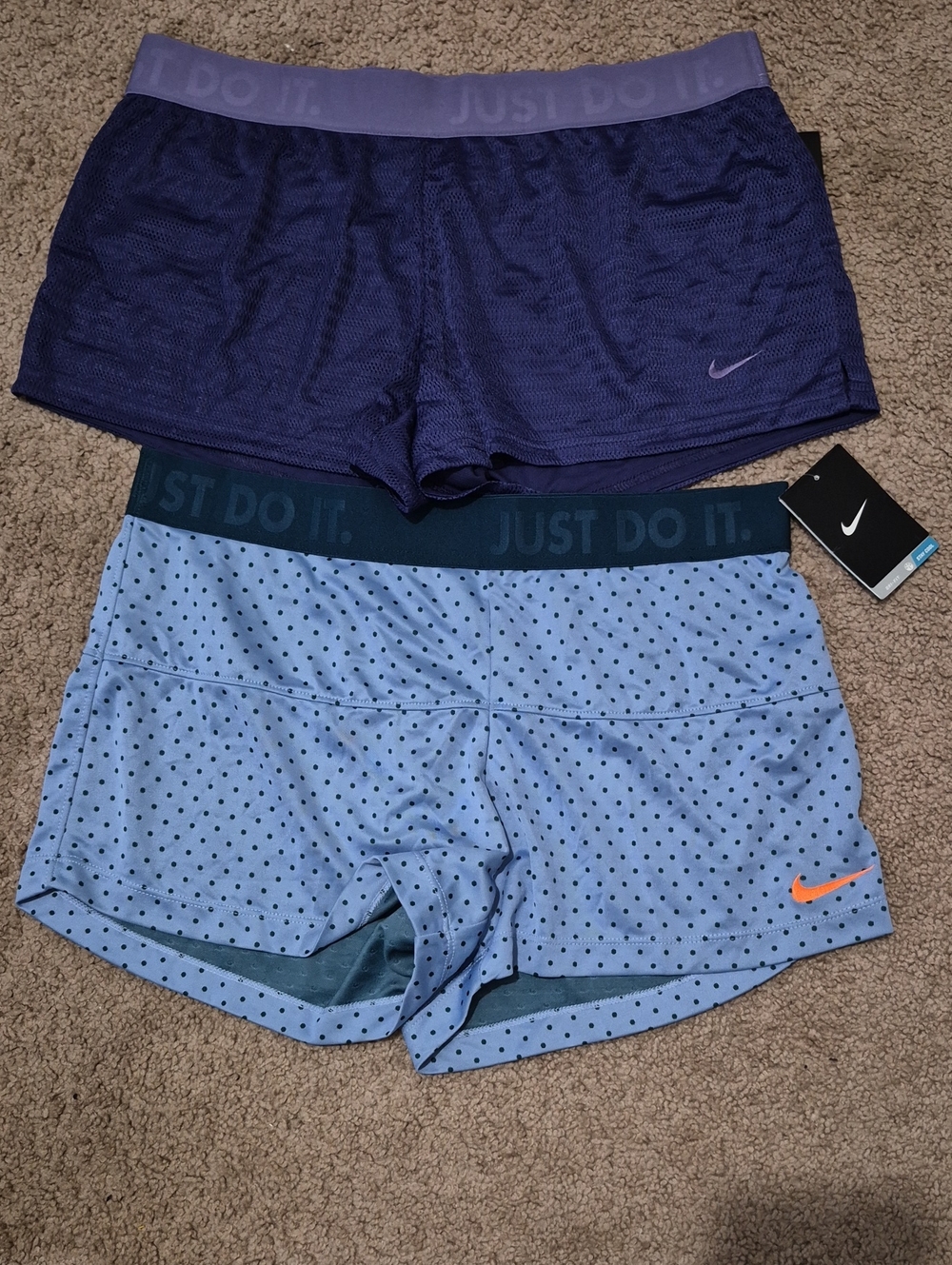Nike Women’s Running Shorts - Purple & Light Blue Sz L